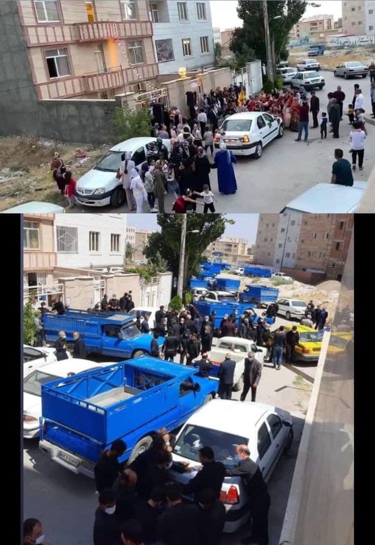 تصویر تکان دهنده از یک خانه / عزا و عروسی به فاصله 10 روز !

