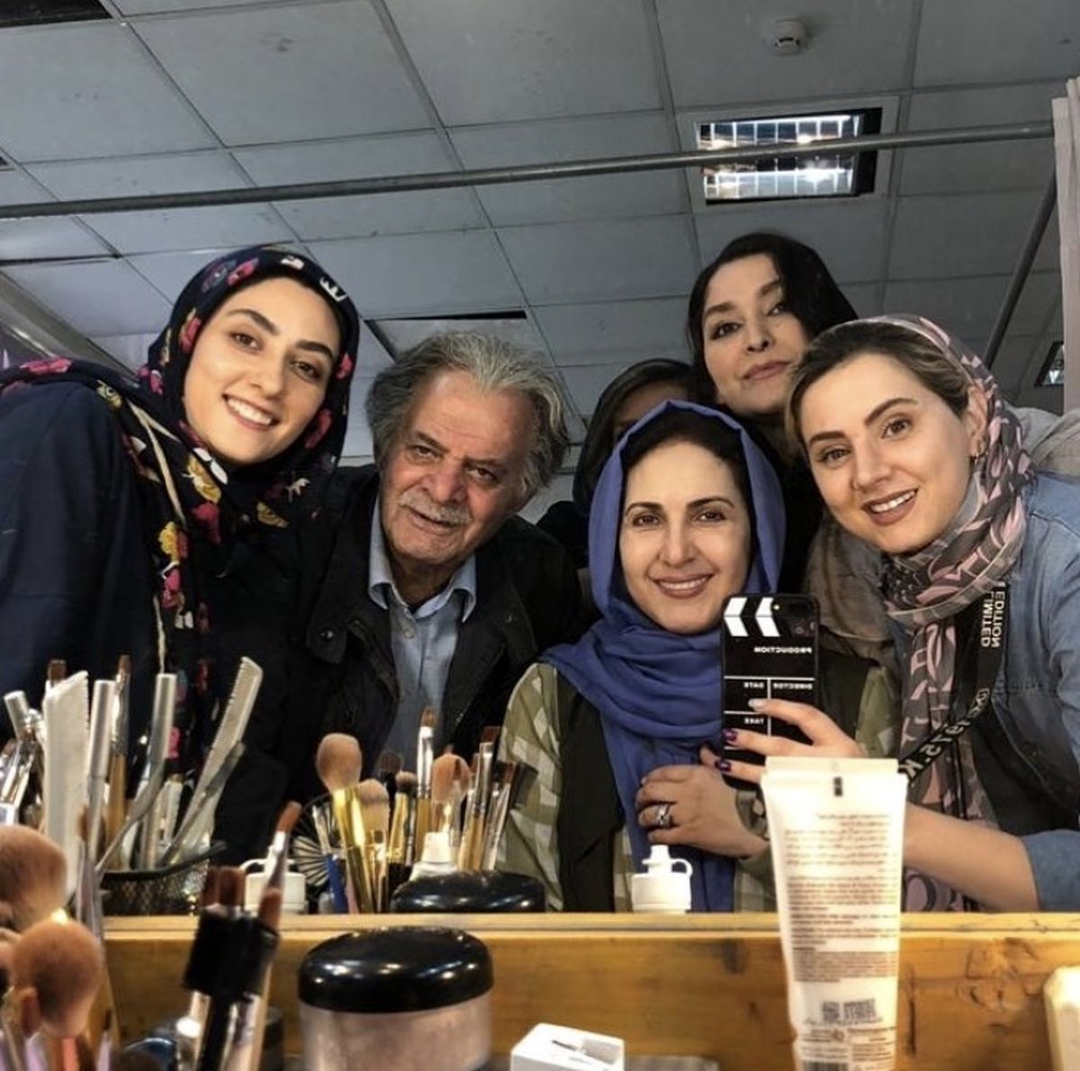 فاطمه گودرزی در پشت صحنه سریال شرم + عکس