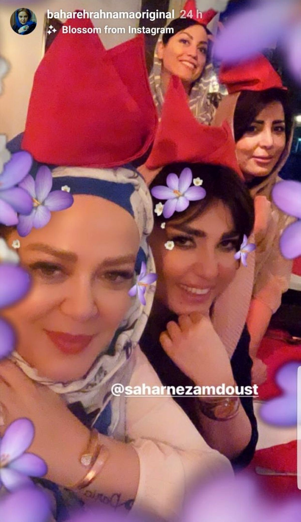 عکس فانتزی بهاره رهنما با دوستان