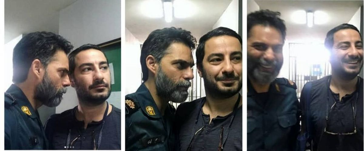 نوید محمدزاده و پیمان معادی در پشت صحنه متری شیش و نیم + عکس