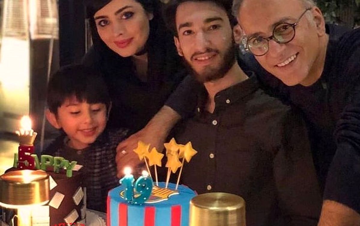 عکس حمیدرضا آذرنگ با خانواده