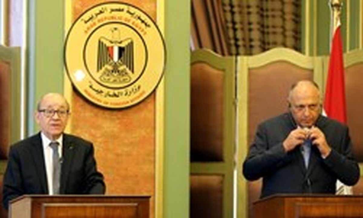 وزیر خارجه مصر با وزیر خارجه فرانسه دیدار کرد