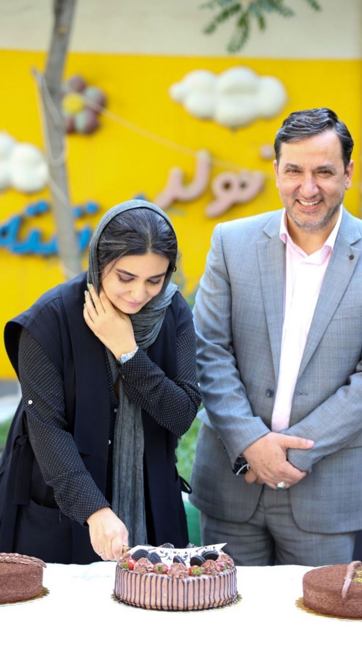 تولد لیندا کیانی با همکارش + عکس