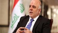 پرتاب بطری آب به سمت العبادی هنگام سخنرانی