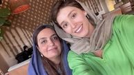 فرشته حسینی در آغوش دوستش + عکس