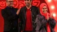 سمانه پاکدل و همسرش در برنامه خندوانه + تصاویر