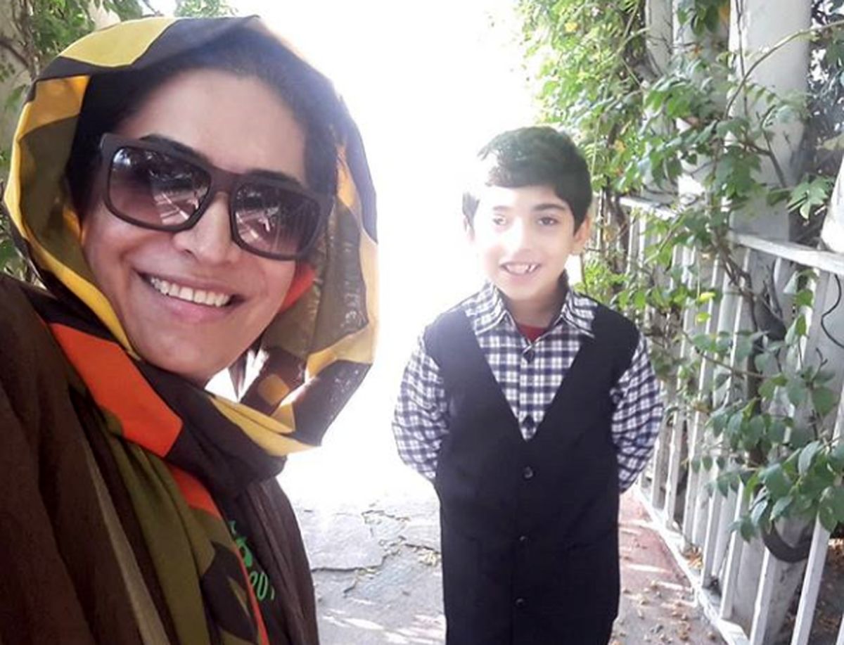 سلفی ساناز سماواتی با پسر مرتبش+عکس
