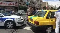  تصادف تاکسی با خودروی پلیس راهنمایی و رانندگی + تصاویر 