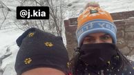 کوهنوردی گلاره عباسی در برف + عکس