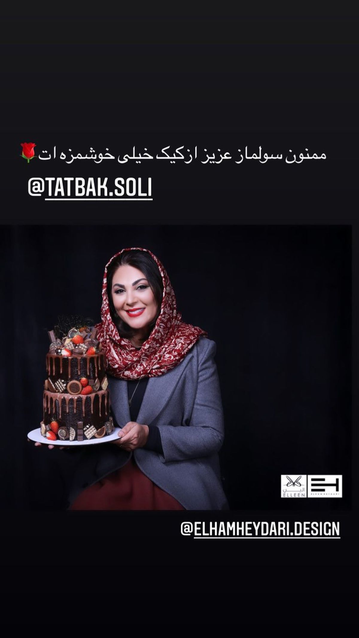 کیک تولد زیبای لاله اسکندری + عکس