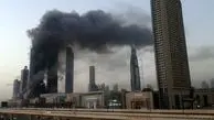 آتش سوزی ساختمانی نزدیک بزرگترین مرکز خرید دبی 