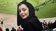 حضور بازیگر زن  در استادیوم + عکس