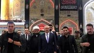 حضور وزیر خارجه ترکیه در حرم حضرت علی(ع)