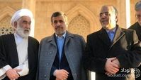 احمدی نژاد با کت زمستانی متفاوت در حرم امام خمینی (ره) + عکس
