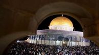 حضور ۲۸۰ هزار فلسطینی در نماز جمعه مسجد الاقصی