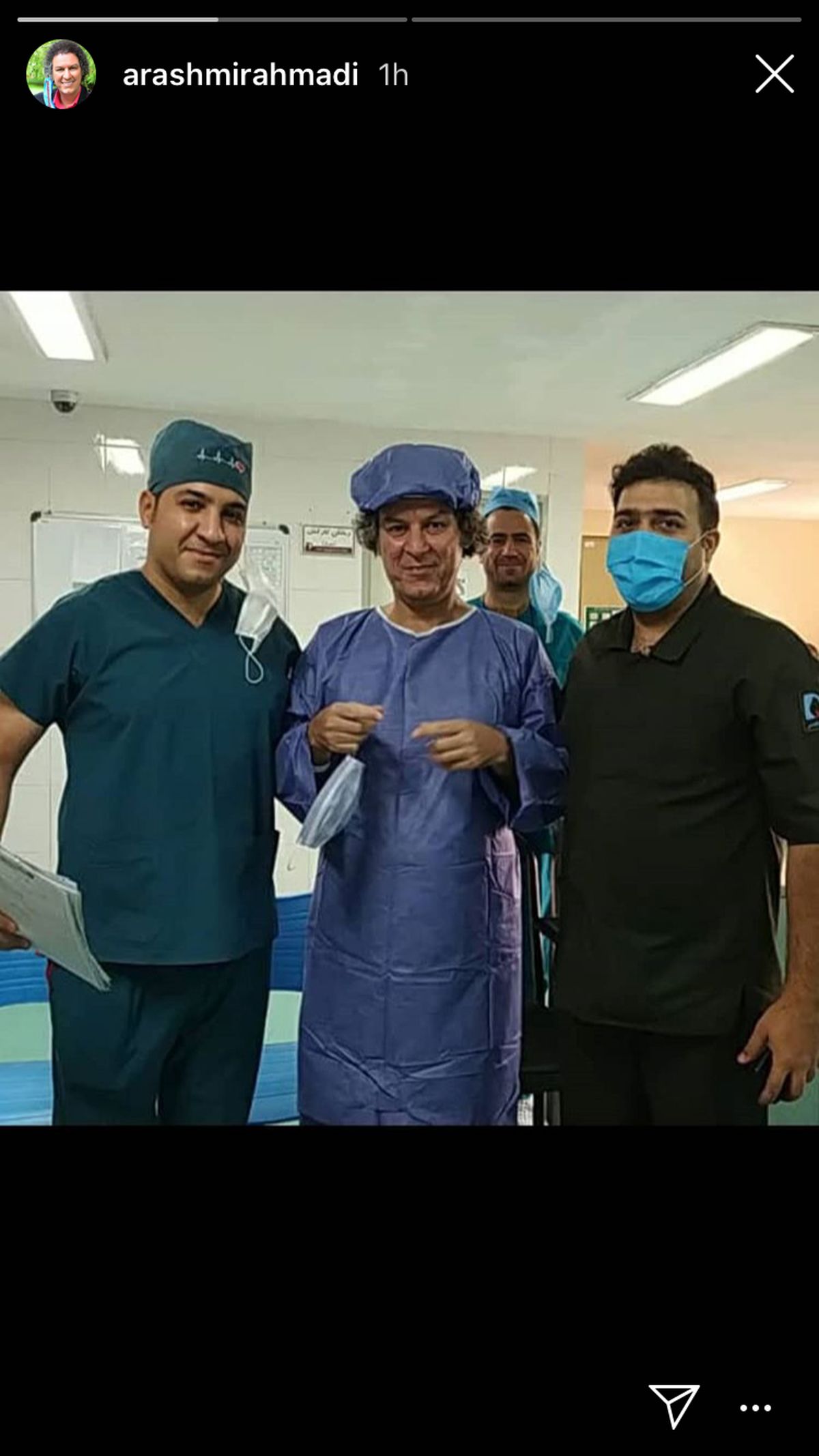 بازیگر معروف در بیمارستان بستری شد + عکس