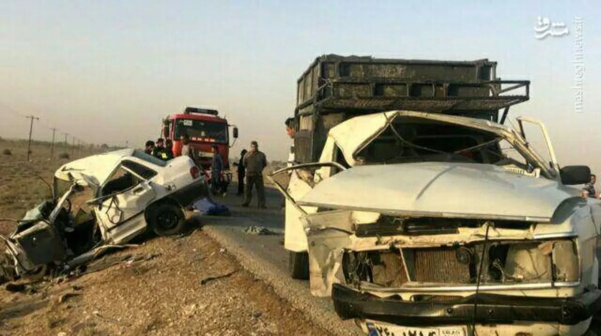 تصادف مرگبار پراید با پیکان بار (عکس)