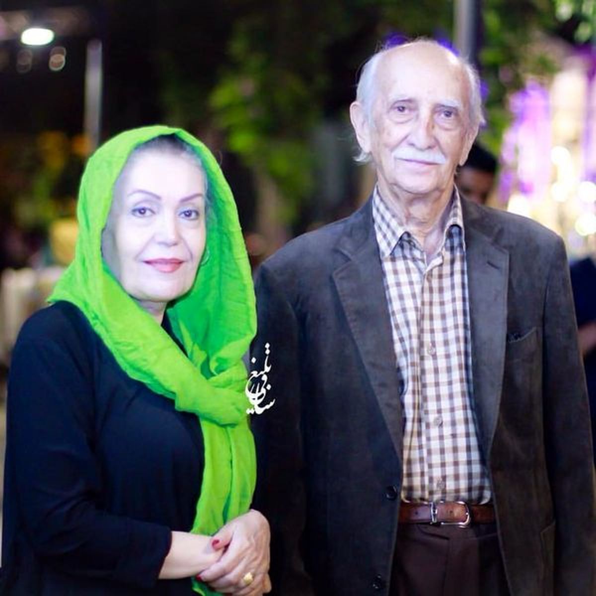 مرحوم داریوش اسدزاده در کنار همسرش + عکس