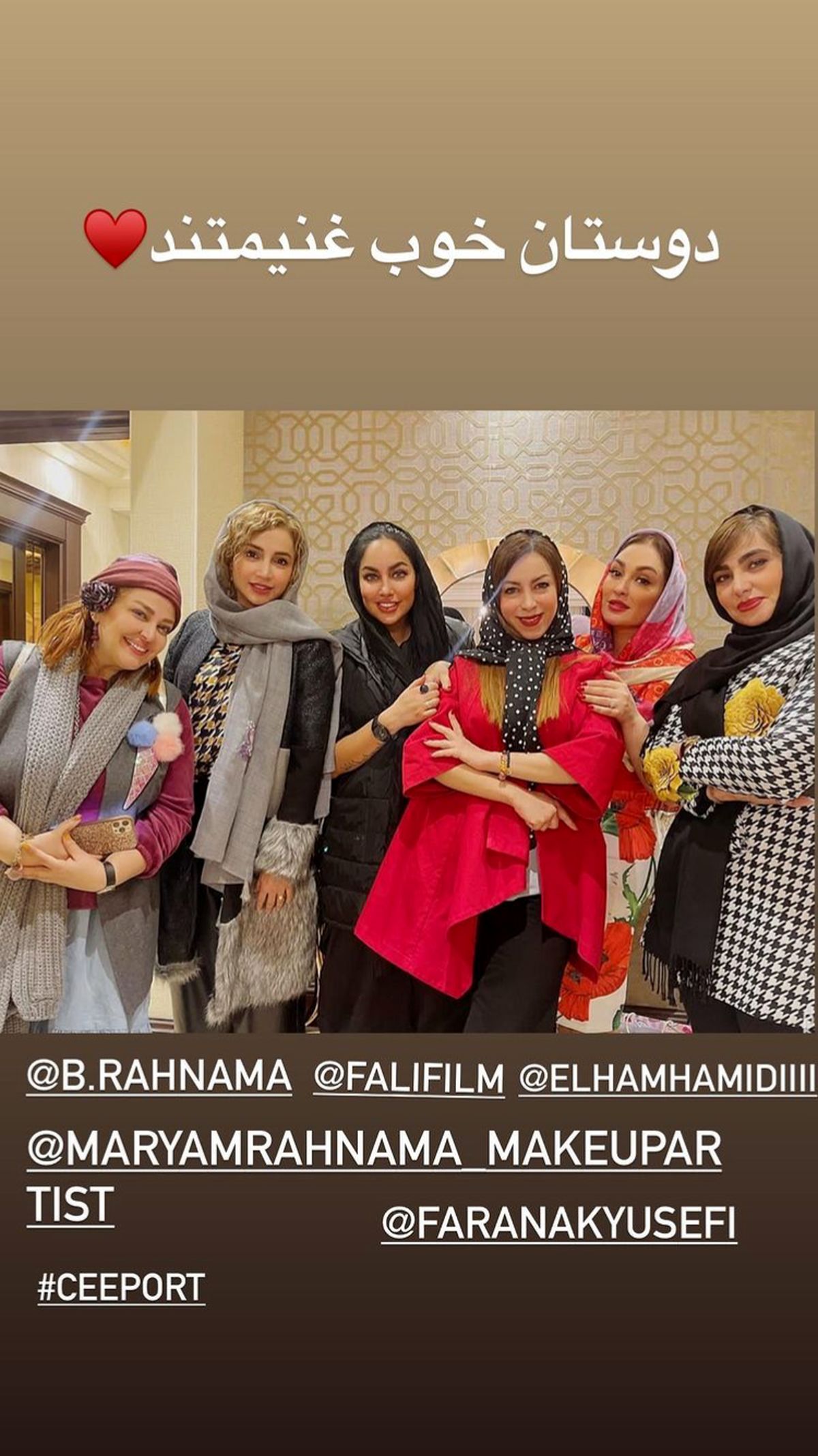 دوستان خوب خانم بازیگر + عکس