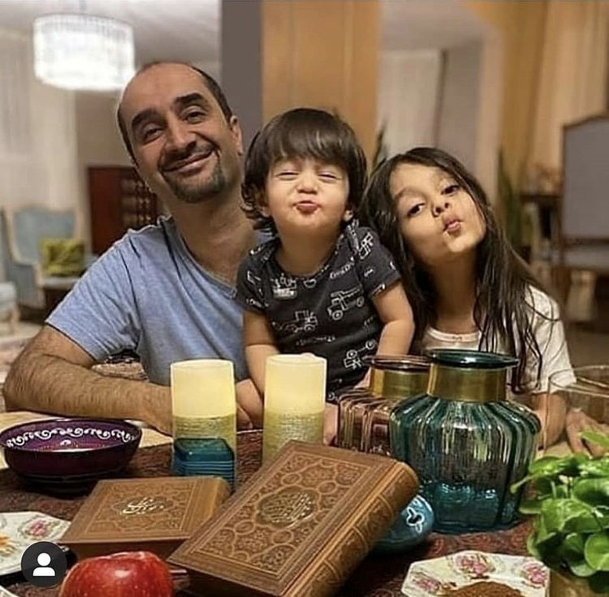 بچه های بامزه آقای مجری + عکس