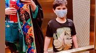 واکسن زدن سپیده خداوردی و پسرش + عکس