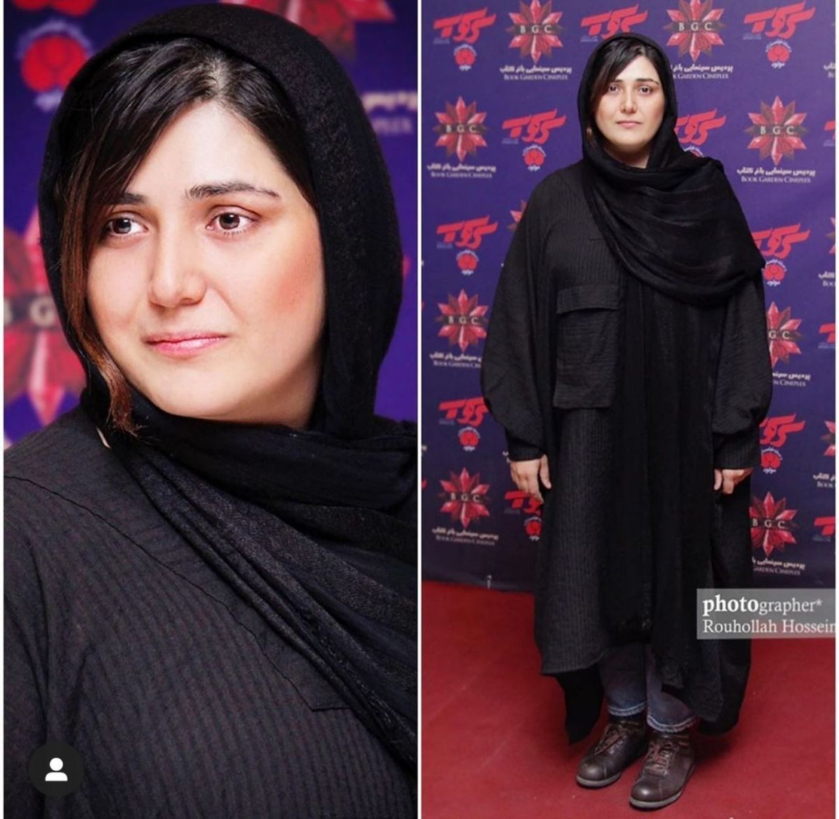 تیپ ساده و بیحال باران کوثری در اکران عمومی+عکس