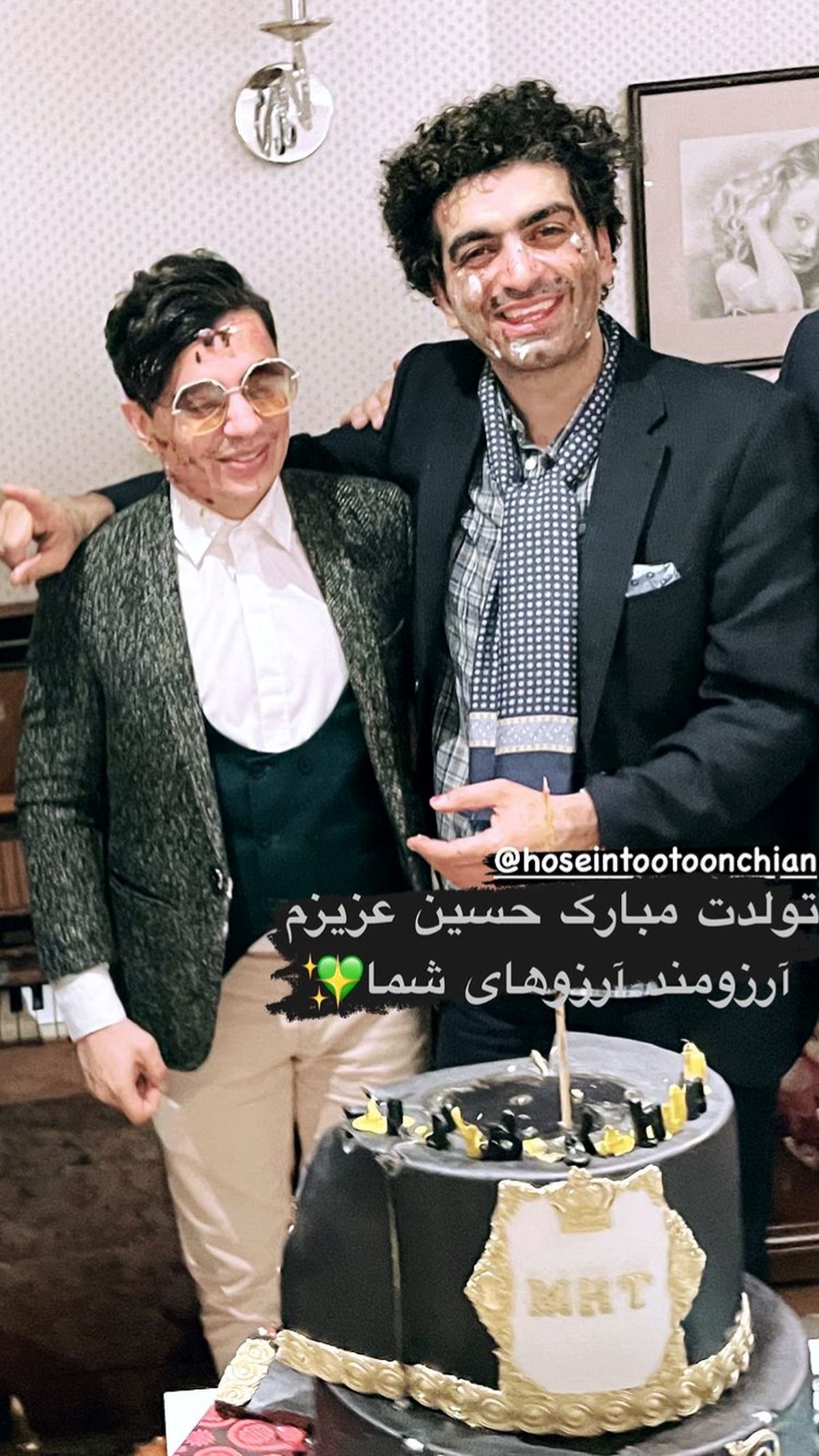 محسن ابراهیم‌ زاده در تولد دوستش + عکس