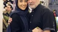 عکس پر از عشق ایرج نوذری و دخترش