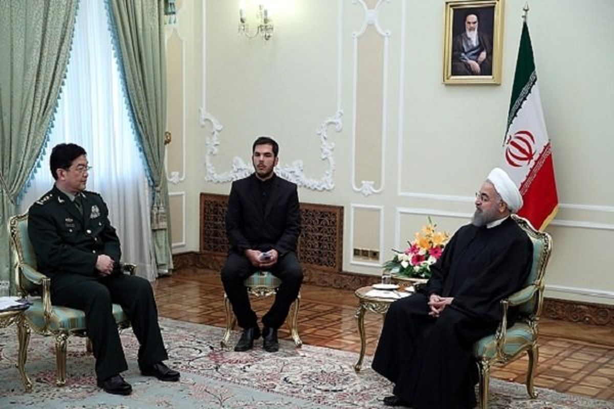 دیدار روحانی با وزیر دفاع ملی چین