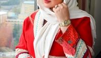 ست پاییزی  قرمز رنگ الهام حمیدی + عکس