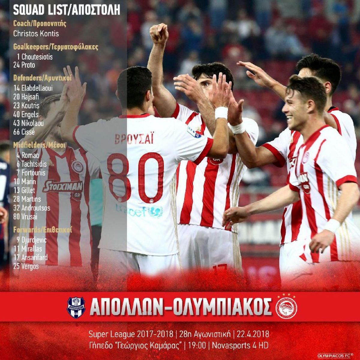 دو ستاره ایرانی در لیست المپیاکوس مقابل آپولون+عکس