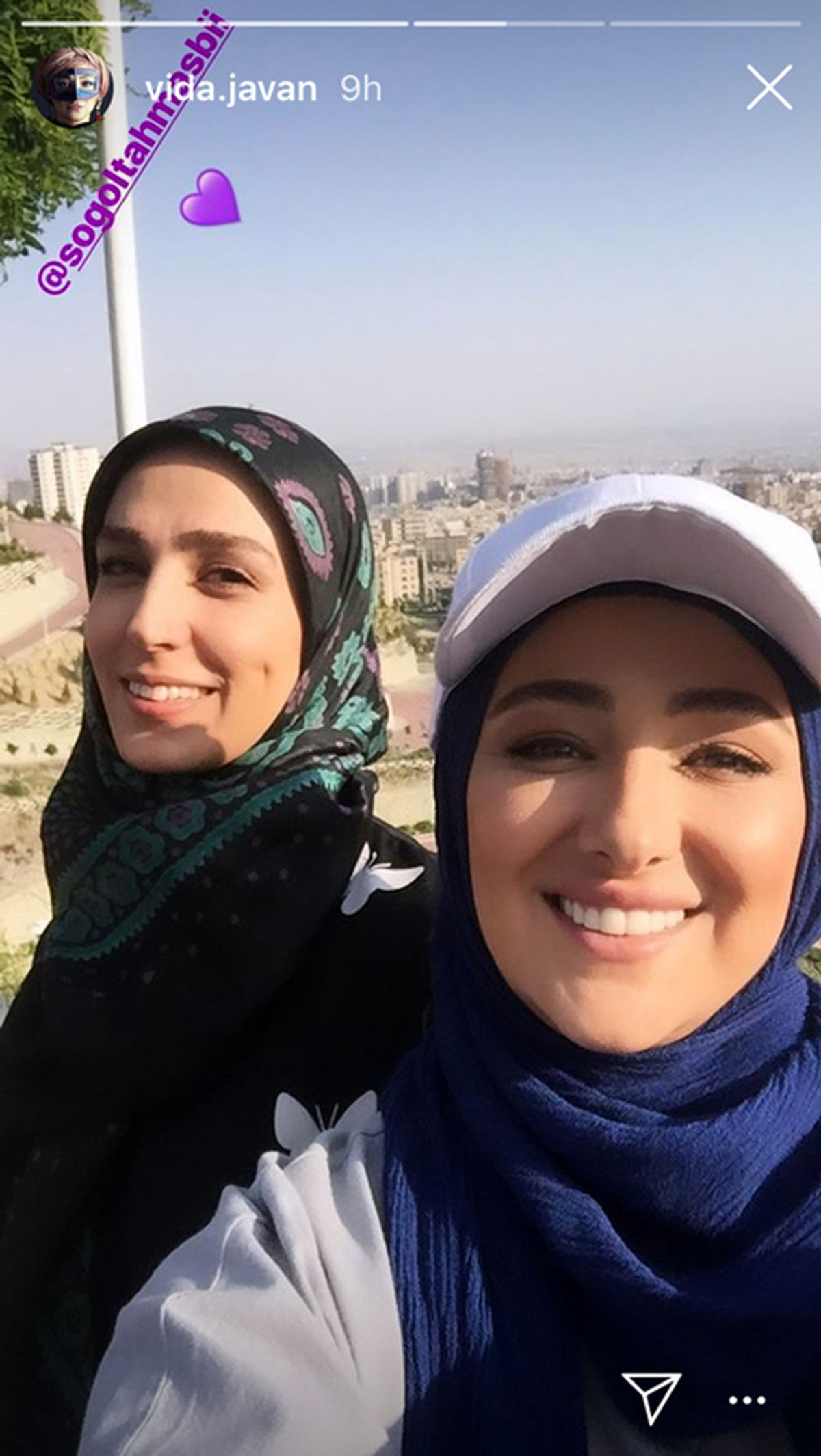 عکس خوش آب و رنگ ویدا جوان  در کنار سوگل طهماسبی