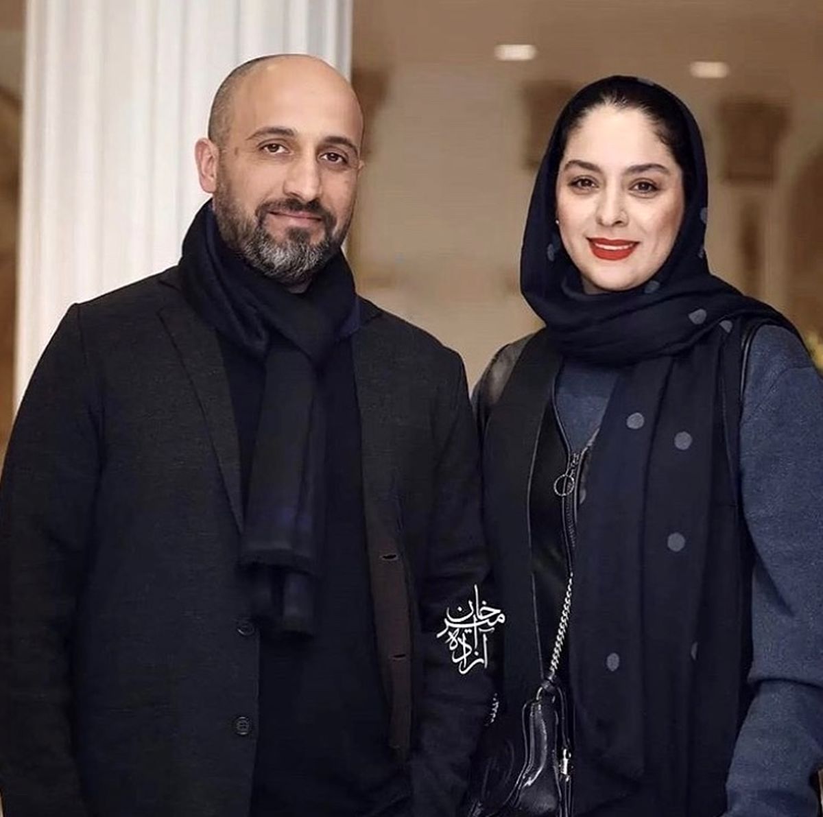سارا همگناه در کنار همسرش + عکس