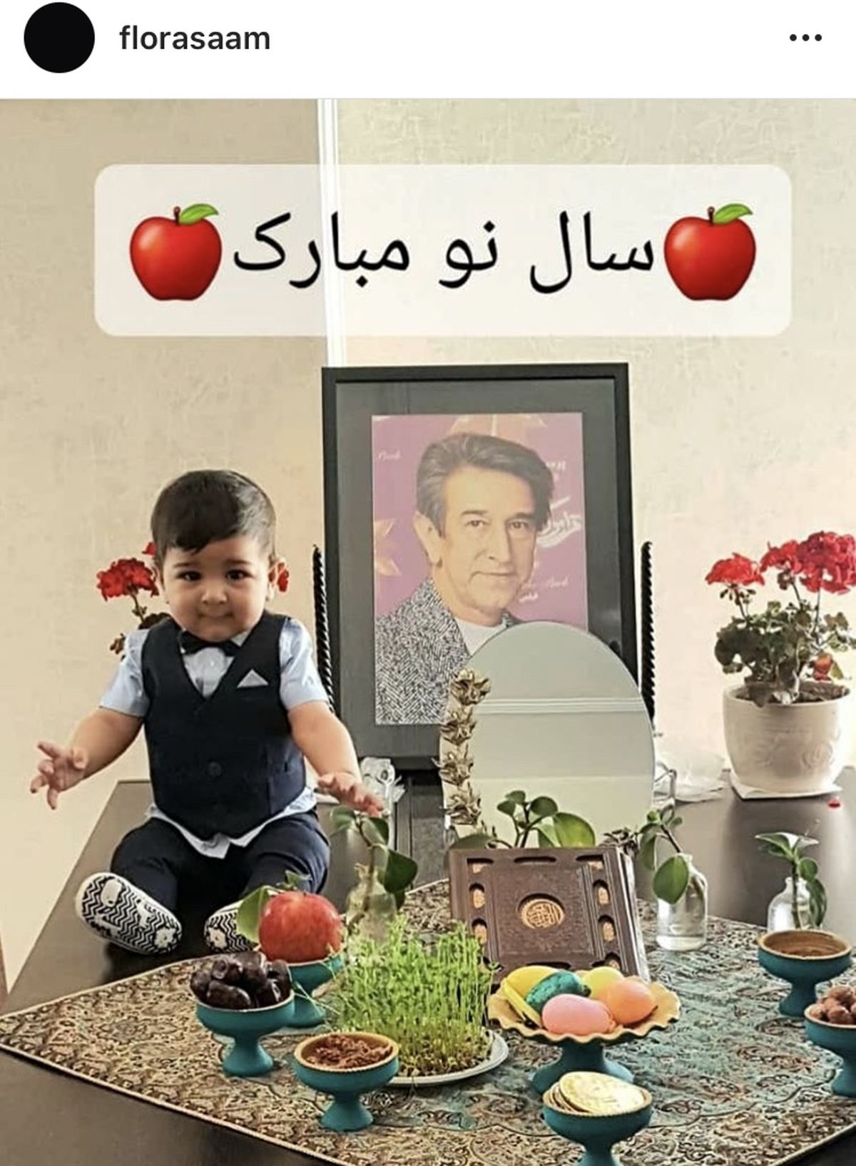 تبریک سال نو فلورا سام + عکس