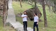 گشت و گذار نوید محمدزاده و صابر ابر در پارک جنگلی + عکس