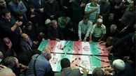 تشییع پیکر 7 جان‌باخته حادثه سقوط مینی‌بوس در هراز 
