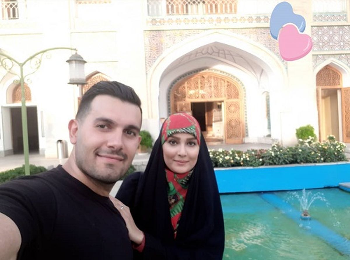 خانم مجری و همسرش در اصفهان+عکس