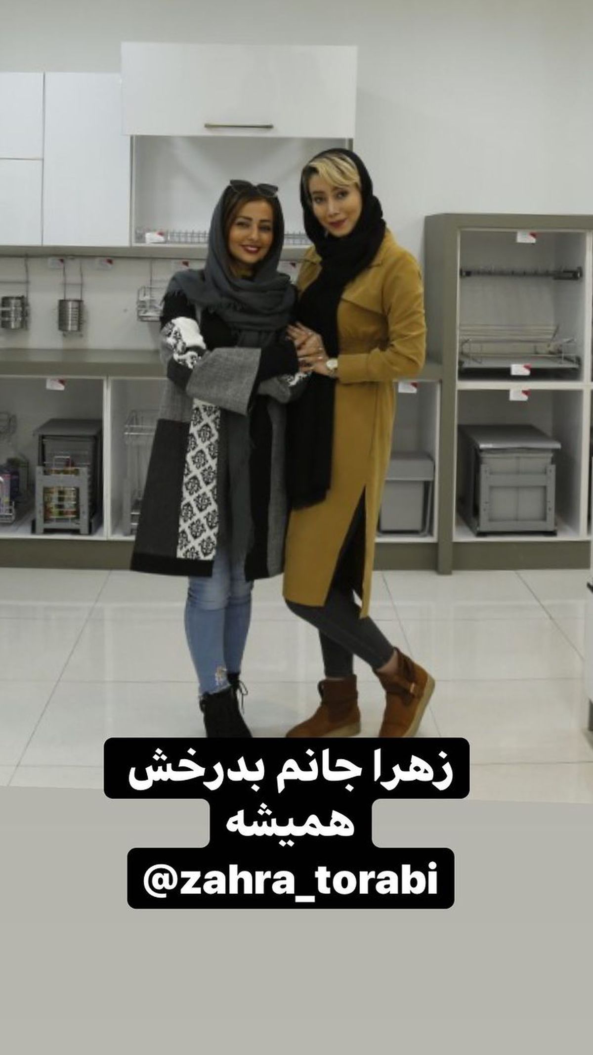 نفیسه روشن و دوستش + عکس