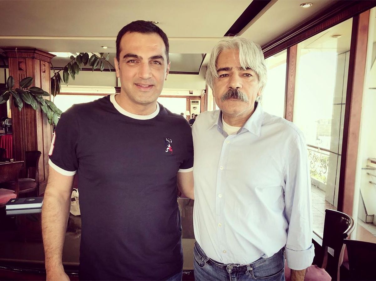 عکس آقای بازیگر با موسیقی دان بین المللی ایرانی