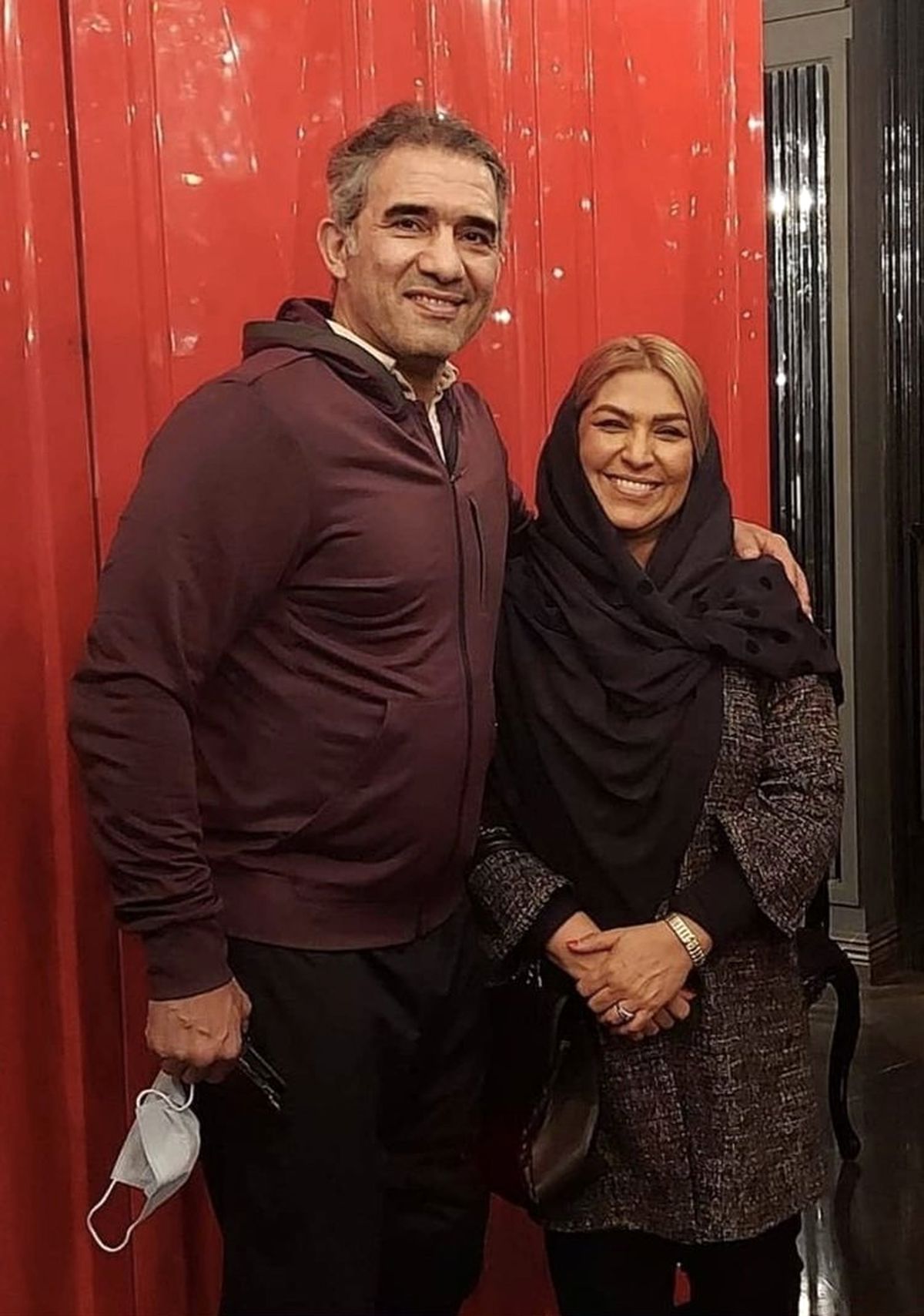 احمدرضا عابدزاده و همسرش + عکس