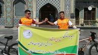 حرکت جالب نمادین 2 دوچرخه سوار/عکس