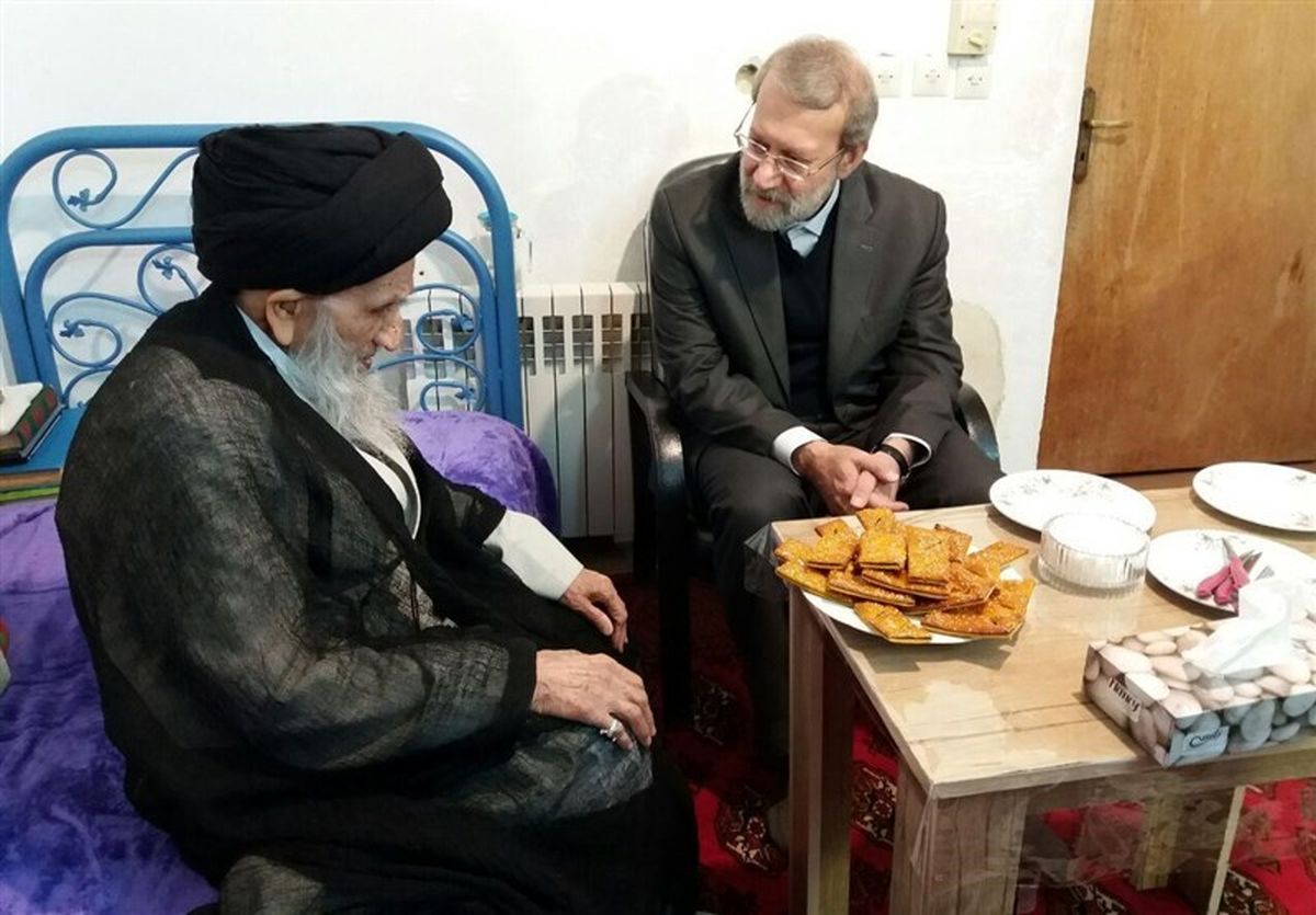 لاریجانی با آیت‌الله میبدی دیدار کرد