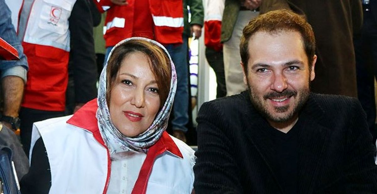 پانته آ بهرام و کوروش تهامی در حال جمع آوری کمک برای سیل زدگان