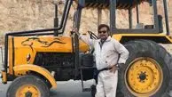تراکتور زرد رنگ آقای بازیگر + عکس