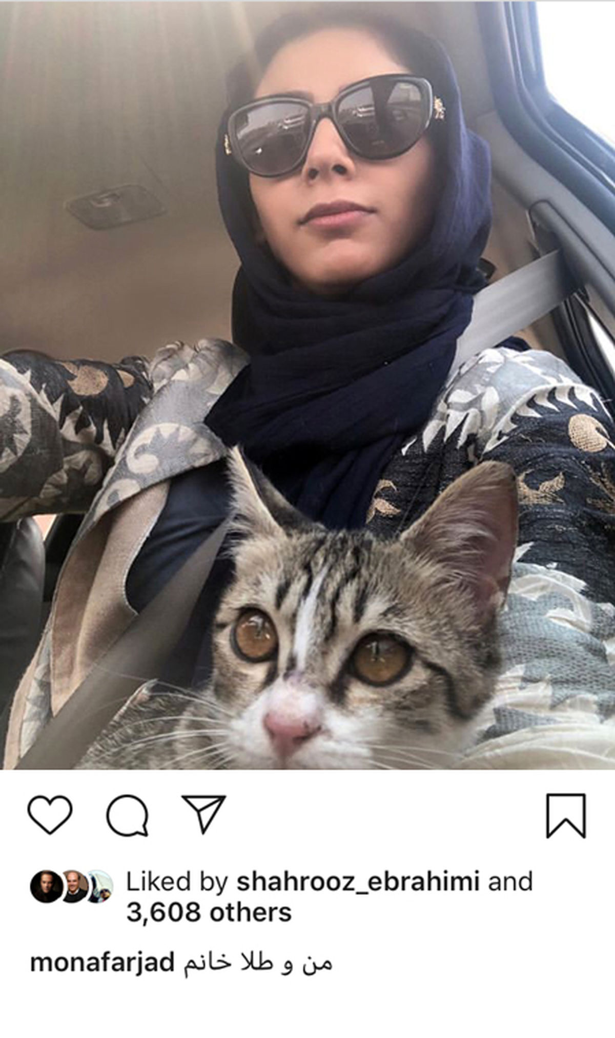 گردش مونا فرجاد و حیوان خانگی اش+عکس