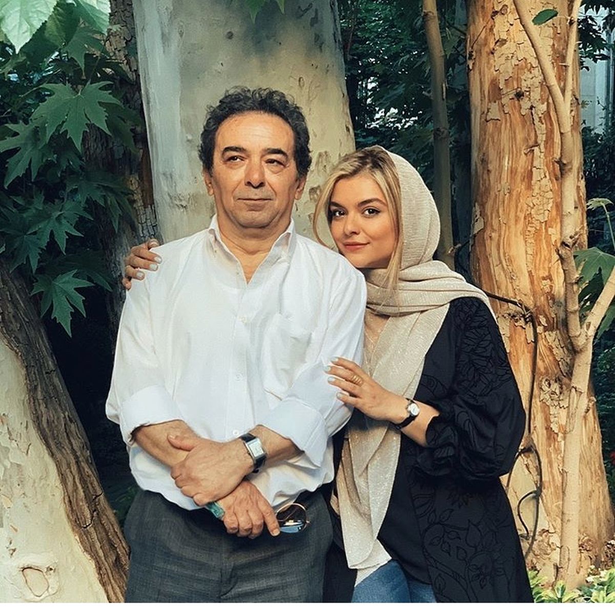 دنیا مدنی و پدرش + عکس