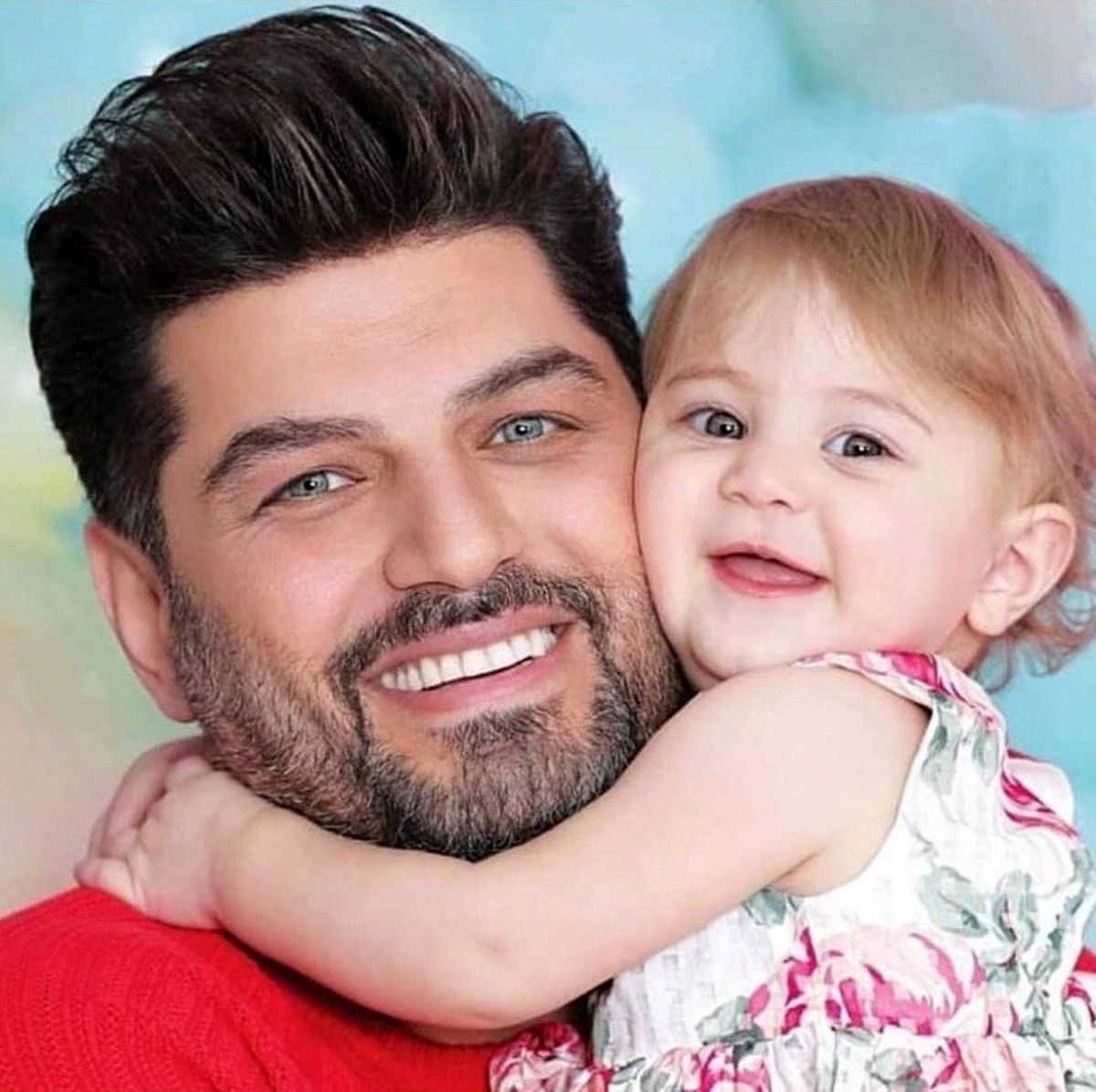 عکس سام درخشانی به همراه دخترش