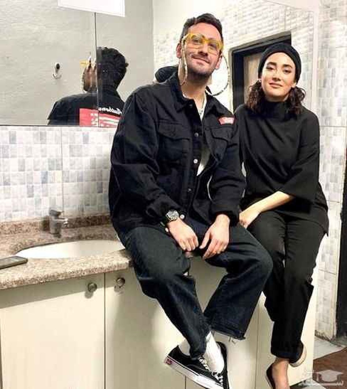 تیپ متفاوت بهاره افشاری در کنار نیما شعبان زاده!
