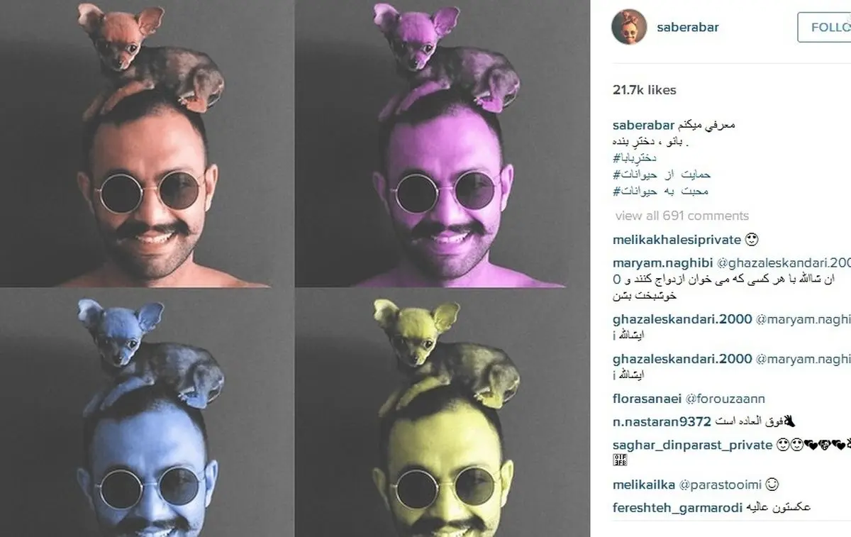 سگ عضو جدید خانواده بازیگر فیلم دایره زنگی+ تصویر