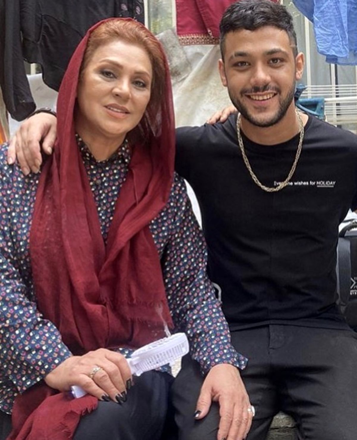نسرین‌مقانلو و‌پسرش + عکس